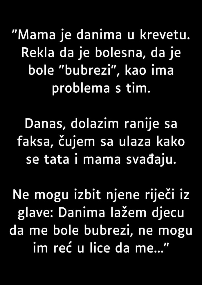 ‘Mama je danima u krevetu…” - featured image