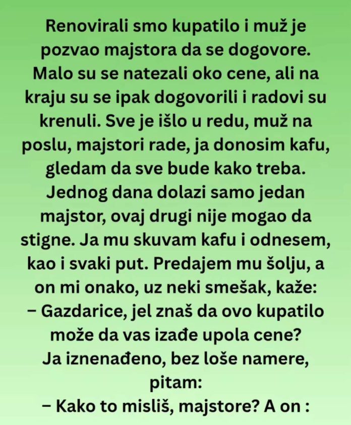 „Majstor mi je dao ‘posebnu ponudu’ – ali nije očekivao moj odgovor“ - featured image