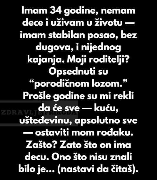 Nemam decu, roditelji su me izbacili iz nasledstva i sve dali rođaku — pa sam im pokazala da to ima cenu - featured image