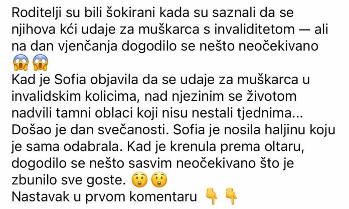 Roditelji su bili šokirani kada su saznali da se njihova kći udaje za osobu s invaliditetom — ali na dan vjenčanja dogodilo se nešto neočekivano 😱 - featured image