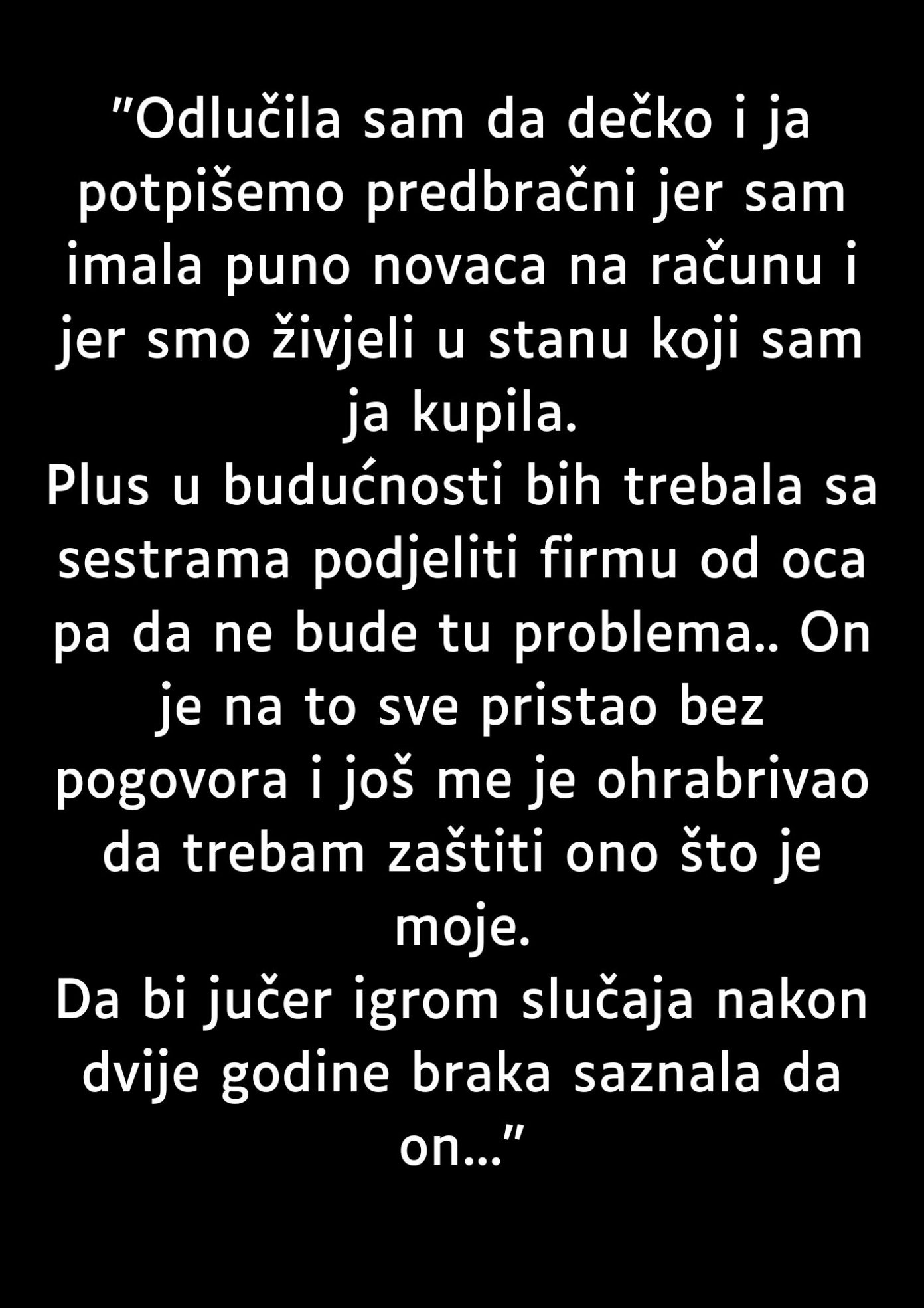 “Odlučila sam da dečko i ja potpišemo predbračni…” - featured image