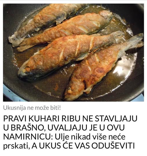PRAVI KUHARI RIBU NE STAVLJAJU U BRAŠNO, UVALJAJU JE U OVU NAMIRNICU: Ulje nikad više neće prskati, A UKUS ĆE VAS ODUŠEVITI… - featured image