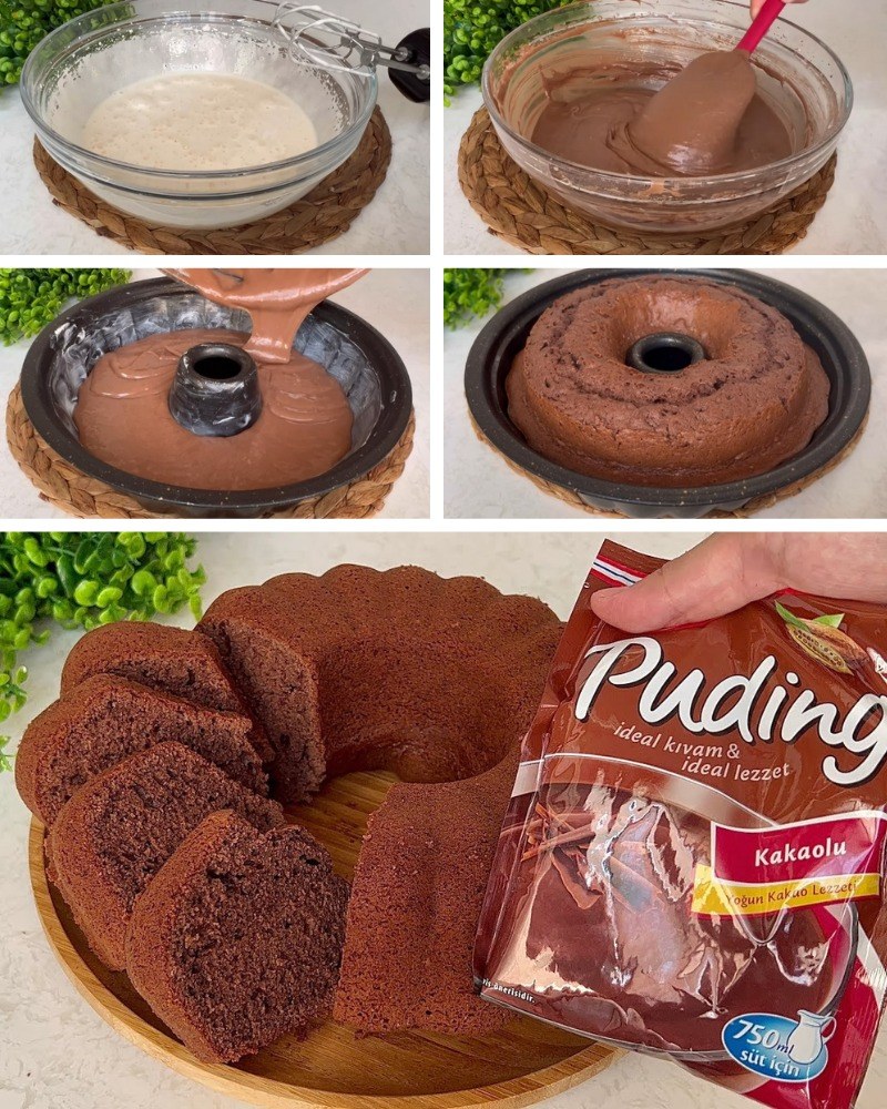 🍮 MEKANI KOLAČ SA PUDINGOM ZA 15 MINUTA GOTOV – JEDNOSTAVAN I NEODOLJIV! 😍 Savršen za svaku priliku – brzo se priprema, a okusom oduševljava! - featured image