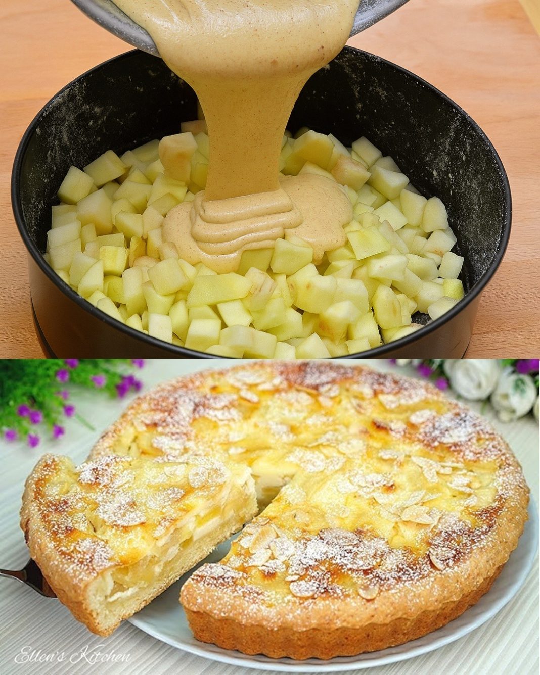 Mliječni kolač s jabukama za 5 minuta! Jednostavno, nekomplicirano i jeftino… - featured image