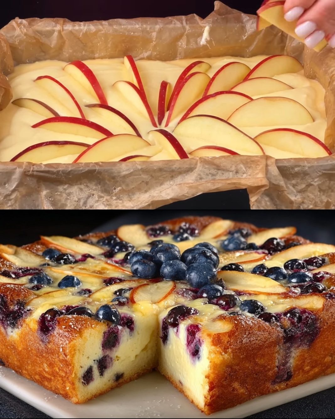 Ovaj jednostavni kolač sa jabukama i borovnicom će vas potpuno iznenaditi! - featured image